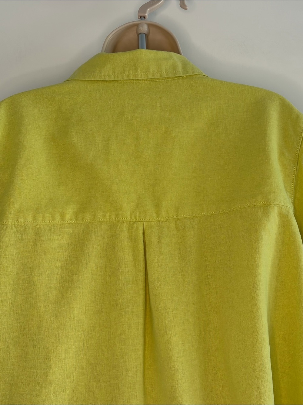 Calypso St. Barth Linen Blend Tunic Top Coastal Resort Shirt Lemon Lime Size 1X - Picture 9 of 15